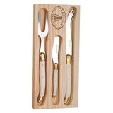 Laguiole Jean Dubost 3 Piece Cheese Set - Ivory