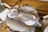 Silver Leather Tassel Napkin Rings by Julian Mejia Design