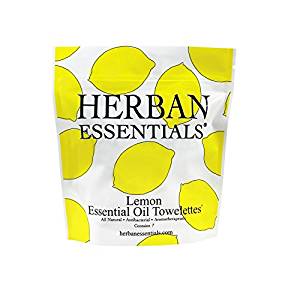 Essential Oil Towelettes by Herban Essentials Lemon